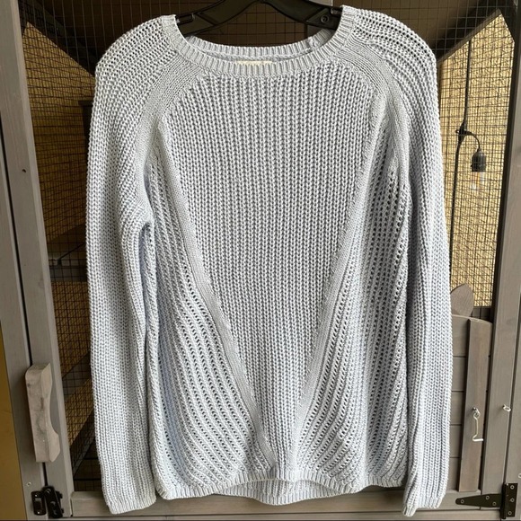 H&M Light Blue Knit Crew Neck Sweater Size M - Picture 1 of 5